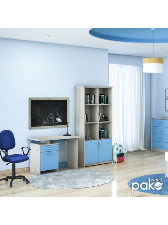 Γραφείο εργασίας Looney pakoworld χρώμα castillo-μπλε 100x55x75εκ
