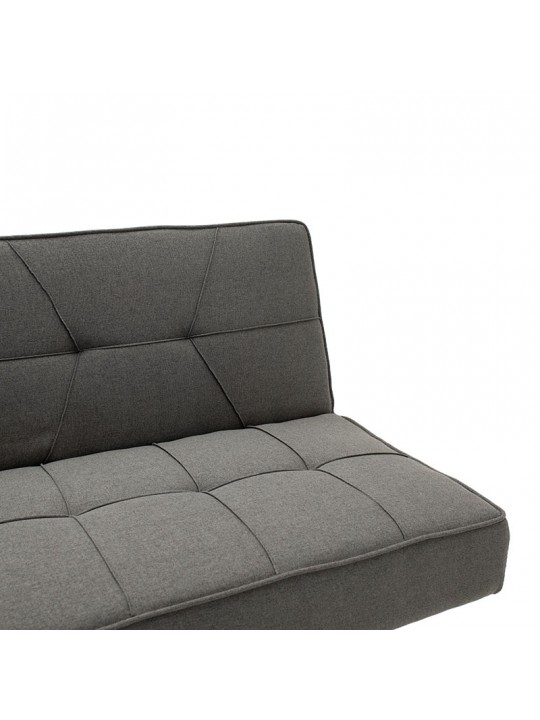Καναπές-κρεβάτι Travis pakoworld 3θέσιος με ύφασμα ανθρακί 175x83x74εκ