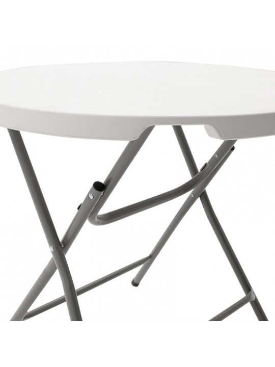 Τραπέζι catering Comfort pakoworld  λευκό στρόγγυλο Φ80x74εκ