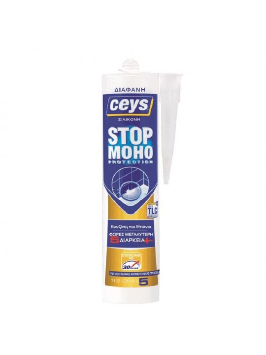 Ceys Stop Moho Αντιμουχλική Σιλικόνη Υψηλών Προδιαγραφών Διάφανη 280ml