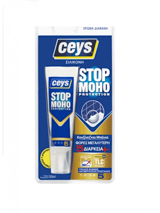 Ceys Stop Moho Αντιμουχλική Σιλικόνη Υψηλών Προδιαγραφών Διάφανη 50ml