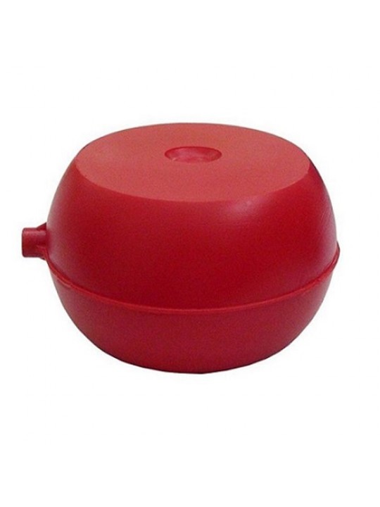 Φούσκα πλαστική πλακέ κόκκινη Φ115 για φλοτέρ με παξιμάδι 1/4"